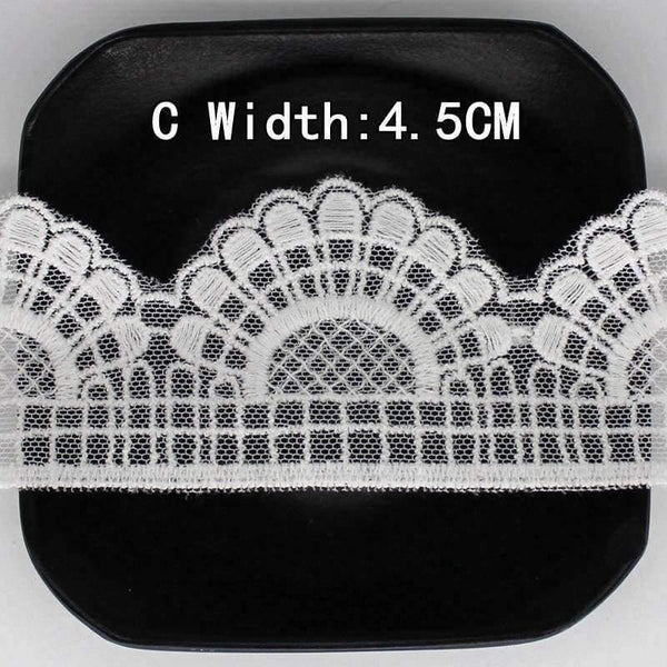 Planet Gates A 7 yards/lot White Lace Zakka DIY Ribbon Lace Cotton Ribbons for Wedding Party Clothing Decorations Arts Crafts Sewing Home Supply