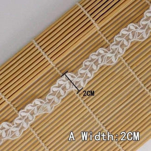 Planet Gates A 7 yards/lot White Lace Zakka DIY Ribbon Lace Cotton Ribbons for Wedding Party Clothing Decorations Arts Crafts Sewing Home Supply