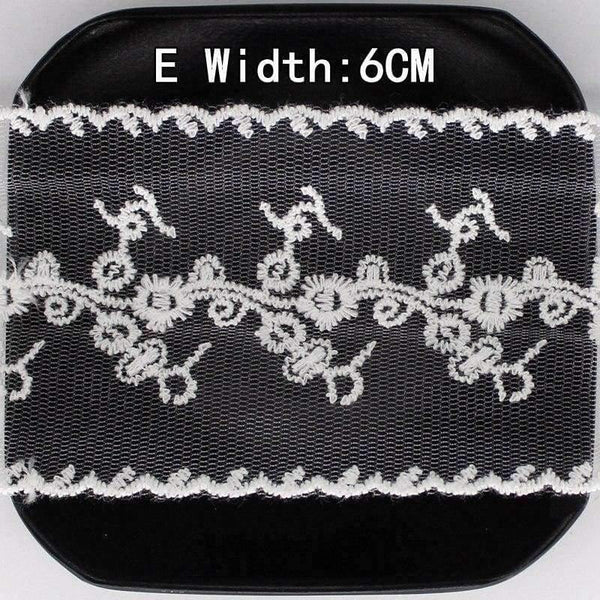 Planet Gates A 7 yards/lot White Lace Zakka DIY Ribbon Lace Cotton Ribbons for Wedding Party Clothing Decorations Arts Crafts Sewing Home Supply