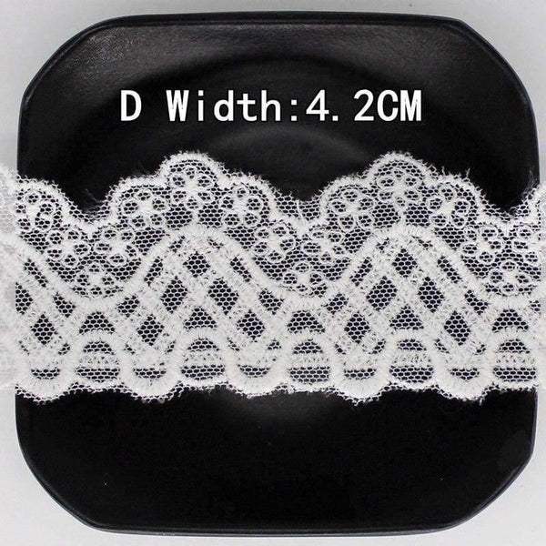 Planet Gates A 7 yards/lot White Lace Zakka DIY Ribbon Lace Cotton Ribbons for Wedding Party Clothing Decorations Arts Crafts Sewing Home Supply