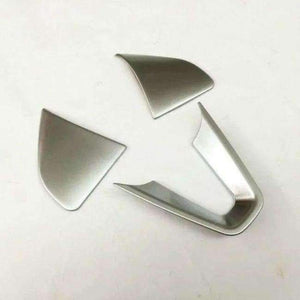 Planet Gates A ABS 3pcs Bbincar ABS Chrome Steering Wheel Decorate Trim Sticker Car Interior Accessories For Honda City LHD 2014 2015 2016