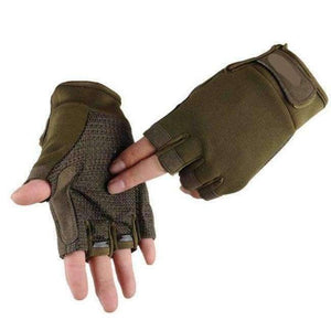 Planet Gates A ArmyGreen / XL Army Tactical Half finger Bicycle Glove Camouflage Men Women Military Outdoor Sports Climbing Fitness Gloves Special Forces S64