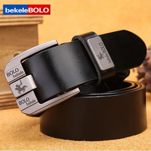 Men Real Cow Leather Business Designer Belt Men Vintage Luxury Quality Genuine Leather Belt Man Buckles
