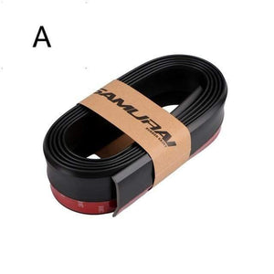 Planet Gates A Black 2.5M Front Car Bumper Protector Rubber Car Protector Front Bumper Guards Lip Mouldings Splitter Chin Body Auto Bumper Exterior