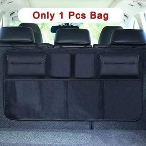 Planet Gates A Black Car Rear Seat Back Storage Bag Multi Hanging Nets Pocket Trunk Bag Organizer Auto Stowing Tidying Interior Accessories Supplies