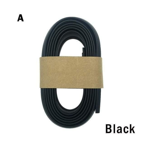 Planet Gates A Black Car Universal Front Bumper Lip  Carbon Fiber Rubber Splitter Chin Spoiler side Skirt Rubber Anti Scratch Protector Body Kit Trim