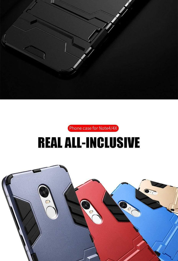 Planet Gates A / Black H&A Luxury Armor Shockproof Phone Case For Xiaomi Redmi Note 4 4X Protective Cover Note 4 Global Version Holder Phone bags cases