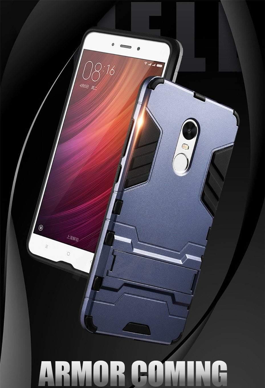 Planet Gates A / Black H&A Luxury Armor Shockproof Phone Case For Xiaomi Redmi Note 4 4X Protective Cover Note 4 Global Version Holder Phone bags cases