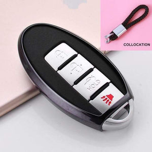 Planet Gates A-Black-keychain Soft TPU Car Key Case Auto Key Protection Cover For Nissan Infiniti QX50 Q50L Tears of the Sky Artificial Crystal Pendant