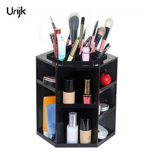 Planet Gates A black Multifunctional Rotating Makeup Organizer For Cosmetics Desk Accessories Home Storage Organization Jewelry DIY Containers