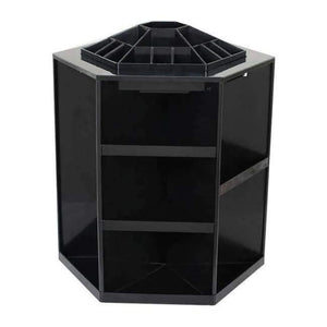 Planet Gates A black Multifunctional Rotating Makeup Organizer For Cosmetics Desk Accessories Home Storage Organization Jewelry DIY Containers