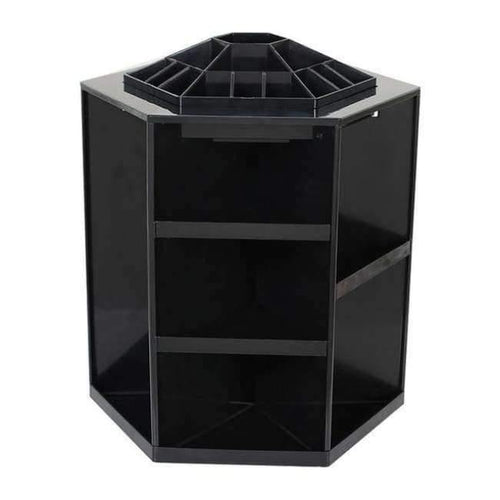 Planet Gates A black Multifunctional Rotating Makeup Organizer For Cosmetics Desk Accessories Home Storage Organization Jewelry DIY Containers