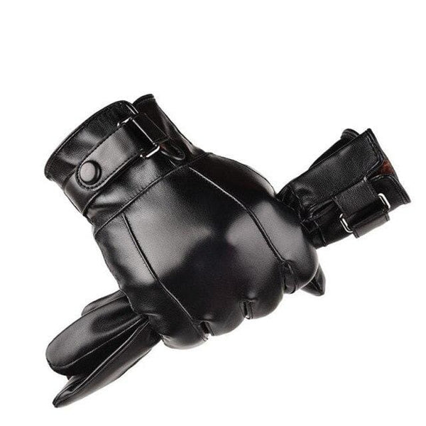 Planet Gates A Black / One size Men's Winter Warm Fashion Waterproof Gloves Men Faux Leather Driving Gloves Thin Leather Gloves for Touch Screen Brown Guantes