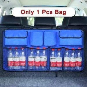 Planet Gates A Blue Car Rear Seat Back Storage Bag Multi Hanging Nets Pocket Trunk Bag Organizer Auto Stowing Tidying Interior Accessories Supplies