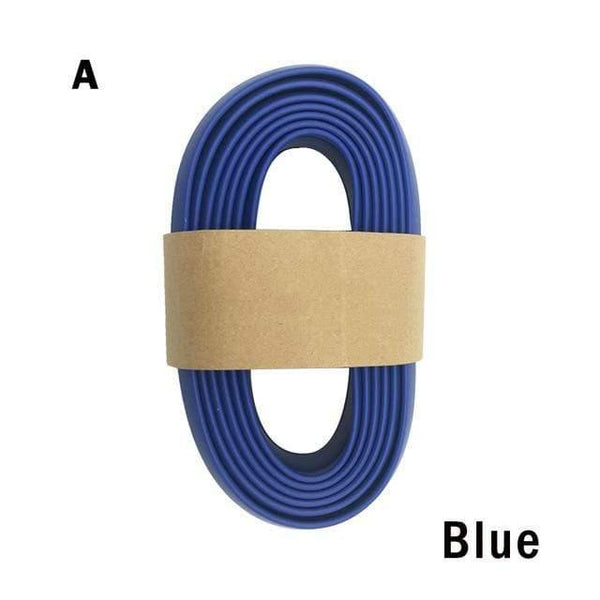 Planet Gates A BLUE Car Universal Front Bumper Lip  Carbon Fiber Rubber Splitter Chin Spoiler side Skirt Rubber Anti Scratch Protector Body Kit Trim