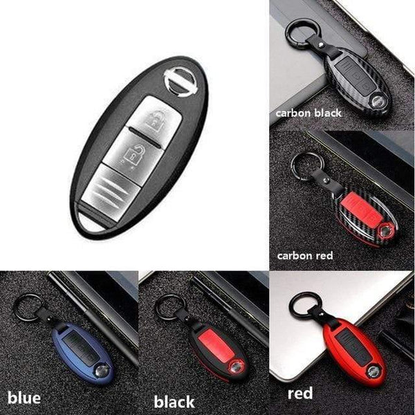Planet Gates A / blue Carbon Fiber Silica Gel Key Case Full-encircling for Nissan Infiniti QX50 Q50L Q60 Q70 QX6 Material for Durability