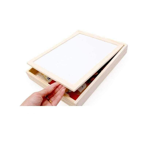 Planet Gates A Cartoon Kids Educational Toys Wooden Puzzles For Children Forest Park Multifunctional Magnetic Puzzles Drawing Board