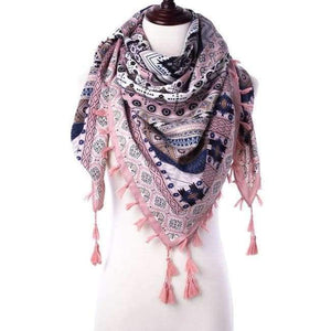 Planet Gates A / China New Fashion Warm Women Scarf Square Scarves Female Wraps Winter Autumn Tassel Printed Girl Shawls Blanket Scarf