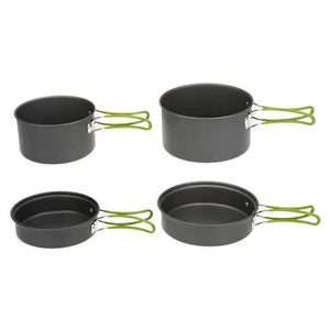 Planet Gates A Cookware Set Multifunctional 3 Persons Portable Cooking Tableware Picnic Set Outdoor Hiking Pot Pans Bowls