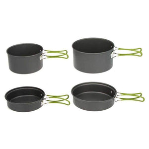 Planet Gates A Cookware Set Multifunctional 3 Persons Portable Cooking Tableware Picnic Set Outdoor Hiking Pot Pans Bowls