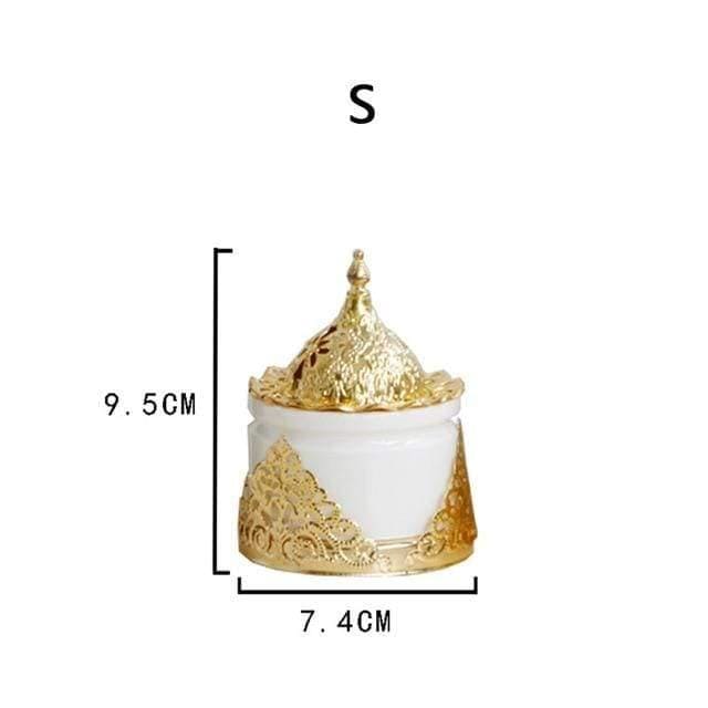 Planet Gates Creative golden wrought iron ceramic combination incense burner aromatherapy furnace furniture decoration ornaments