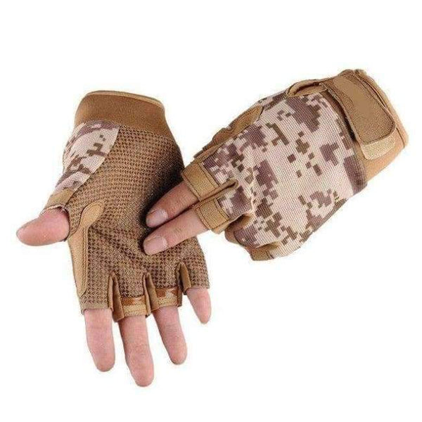 Planet Gates A Desert camouflage / XL Army Tactical Half finger Bicycle Glove Camouflage Men Women Military Outdoor Sports Climbing Fitness Gloves Special Forces S64