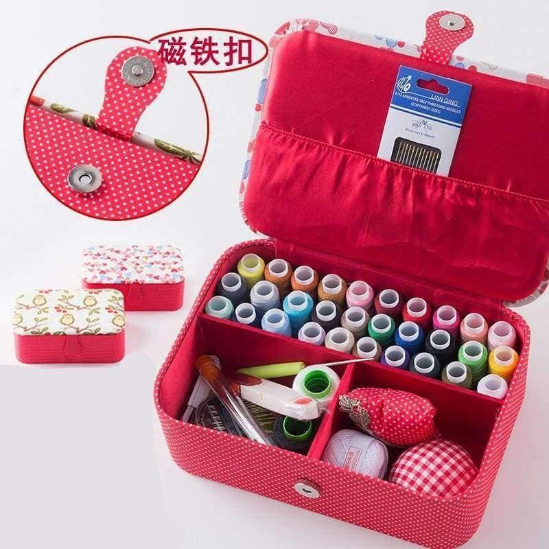 Planet Gates A Fabric Sewing Box Home Wedding Dowry Sewing Kit 33 Stitching Needle Tape Scissor Multifunction Threads