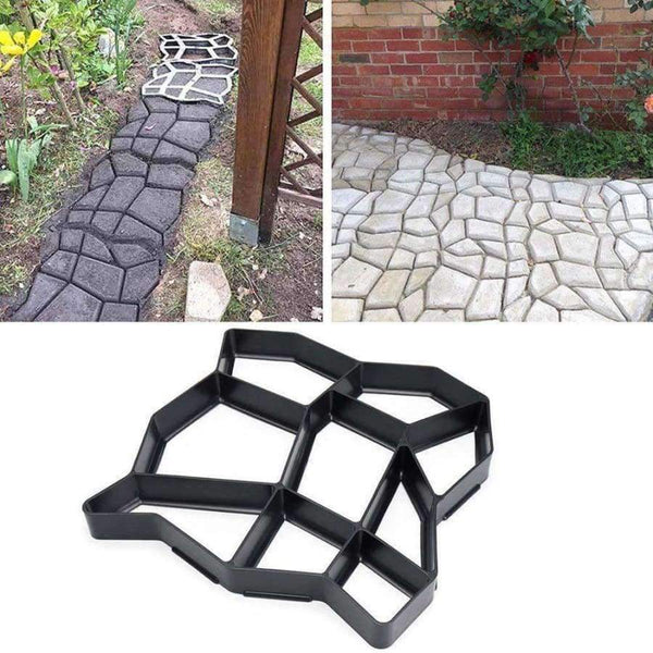 Planet Gates A Garden DIY Plastic Path Maker Pavement Model Concrete Stepping Stone Cement Mould Brick Best Price