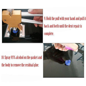 Planet Gates A Gold Car Paint Dent Repair Tool Car Body Paintless Dent Lifter Glue Puller Hail Damage Repair Tools Free Sheet Metal Painting Set