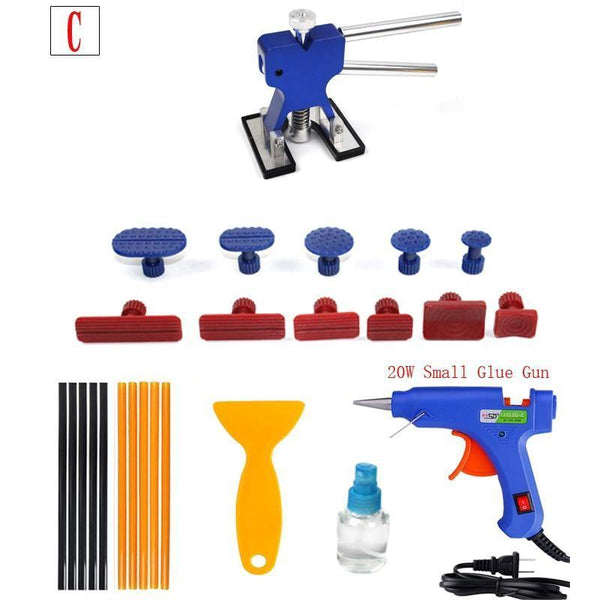 Planet Gates A Gold Car Paint Dent Repair Tool Car Body Paintless Dent Lifter Glue Puller Hail Damage Repair Tools Free Sheet Metal Painting Set