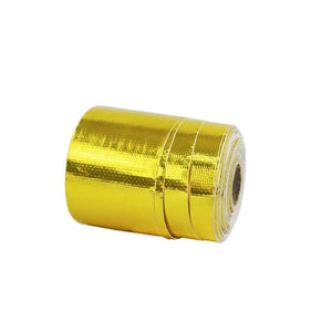 Planet Gates A Gold Car Thermal Exhaust Tape Air Intake Heat Insulation Shield Wrap 50mm Reflective Heat Barrier Self Adhesive Engine 5/10M