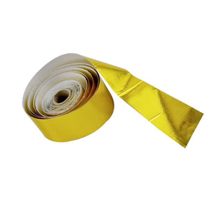 Planet Gates A Gold Car Thermal Exhaust Tape Air Intake Heat Insulation Shield Wrap 50mm Reflective Heat Barrier Self Adhesive Engine 5/10M