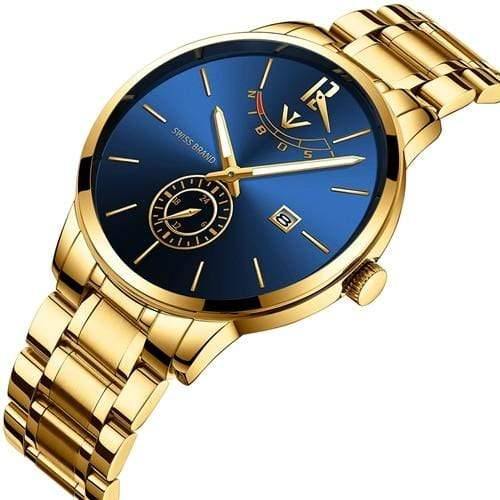 Planet Gates A Gold Watch Mens Watches Top Brand Luxury Sport Quartz Watch Business Waterproof Wristwatch