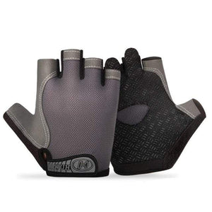 Planet Gates A- Gray / XL Bike Cycling Gloves Anti-slip Anti-sweat Men Women Half Finger Gloves Breathable Anti-shock Sports Gloves Bike Bicycle Gloves