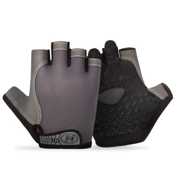 Planet Gates A- Gray / XL Bike Cycling Gloves Anti-slip Anti-sweat Men Women Half Finger Gloves Breathable Anti-shock Sports Gloves Bike Bicycle Gloves