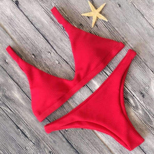 Planet Gates A / L / China Women Push-up Padded Bra Bandage Bikini Set Swimsuit Swimwear Bathing Sexy Cross Swimsuits Women's Swimming Suit Sex Appeal