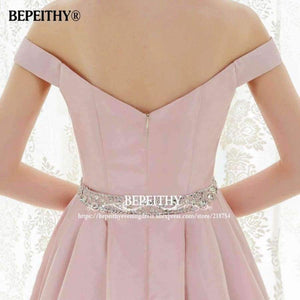 Planet Gates A-line Long Evening Dress Vintage Off The Shoulder Prom Dresses Crystal Belt Robe De Soiree 2017