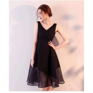 Planet Gates A-Line Tulle  Cocktail Dresses Sweet Elegant V-Neck Sleeveless Open Back Knee-Length Short Homecoming Dresses 2018