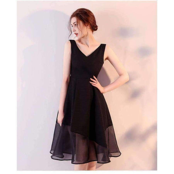 Planet Gates A-Line Tulle  Cocktail Dresses Sweet Elegant V-Neck Sleeveless Open Back Knee-Length Short Homecoming Dresses 2018