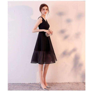 Planet Gates A-Line Tulle  Cocktail Dresses Sweet Elegant V-Neck Sleeveless Open Back Knee-Length Short Homecoming Dresses 2018