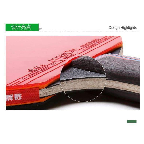 Planet Gates A Long handle Pimples-in carbon bat table tennis racket with rubber pingpong paddle short handle tennis table rackt long handle