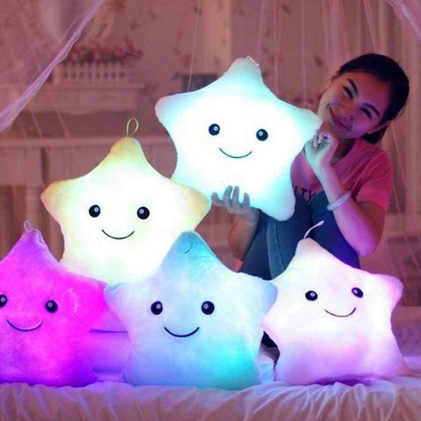 Planet Gates A Luminous Pillow Star Cushion Colorful Glowing Pillow Plush Doll Led Light Toys Gift For Girl Kids Christmas Birthday