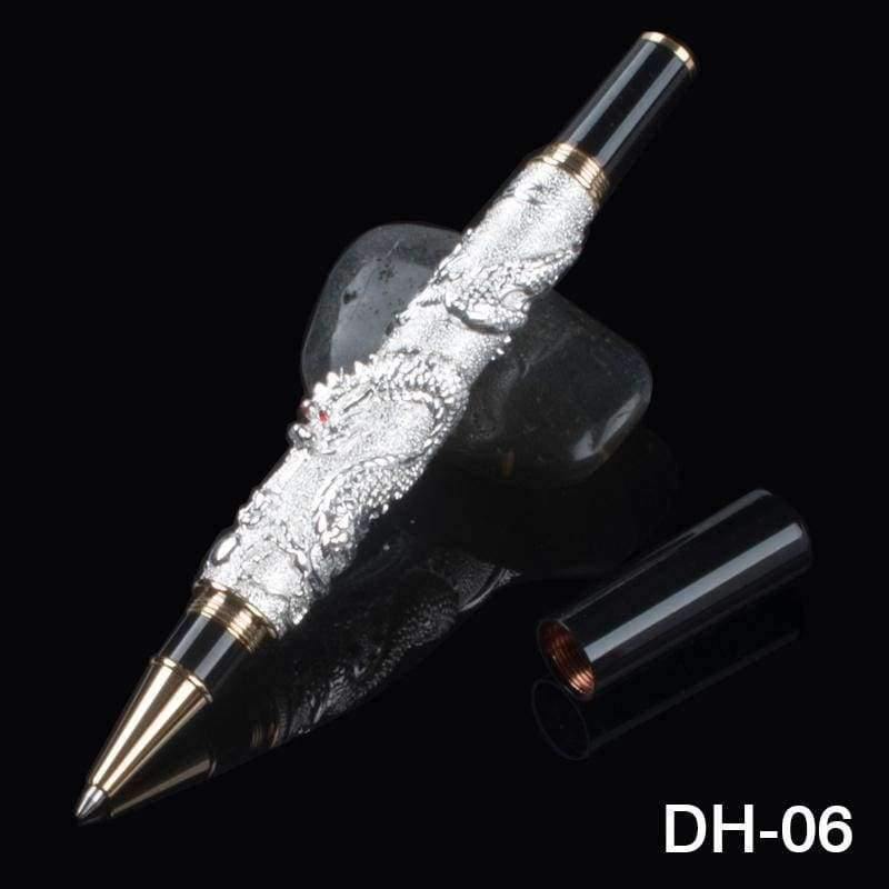 Planet Gates A Luxury  41 silver dragon roller ball pen stationery school office supplies writing gift collection pens with pencil case