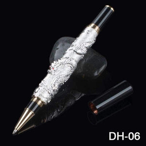 Planet Gates A Luxury  41 silver dragon roller ball pen stationery school office supplies writing gift collection pens with pencil case