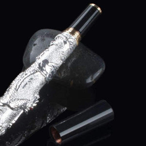 Planet Gates A Luxury  41 silver dragon roller ball pen stationery school office supplies writing gift collection pens with pencil case