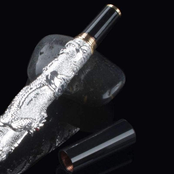 Planet Gates A Luxury  41 silver dragon roller ball pen stationery school office supplies writing gift collection pens with pencil case