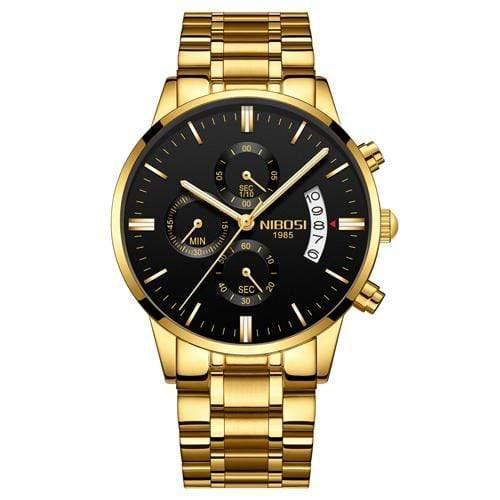 Planet Gates A Men Watch Chronograph Sport Mens Watches Top Brand Luxury Waterproof Full Steel Quartz Gold Clock Men Relogio Masculino
