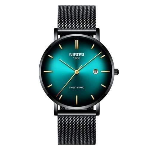 Planet Gates A Mens Watches Top Brand Luxury Mesh Steel Strap Green Casual Quartz Watch Men Fashion Sports Wrist Watch Relogio Masculino