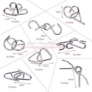 Planet Gates a Montessori Materials 8 Pcs/Set Metal Wire Puzzle Iq Mind Brain Teaser Puzzles Game For Adults And Kids 3 Style Good Family Gift