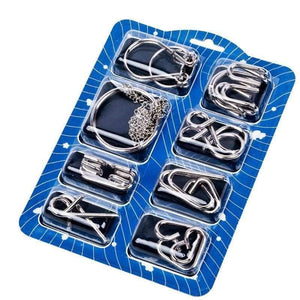 Planet Gates a Montessori Materials 8 Pcs/Set Metal Wire Puzzle Iq Mind Brain Teaser Puzzles Game For Adults And Kids 3 Style Good Family Gift